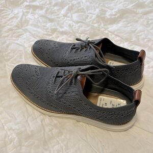 Cole Haan, the Men's Original Grand Knit Wingtip Oxfords, Size 8 Magnet